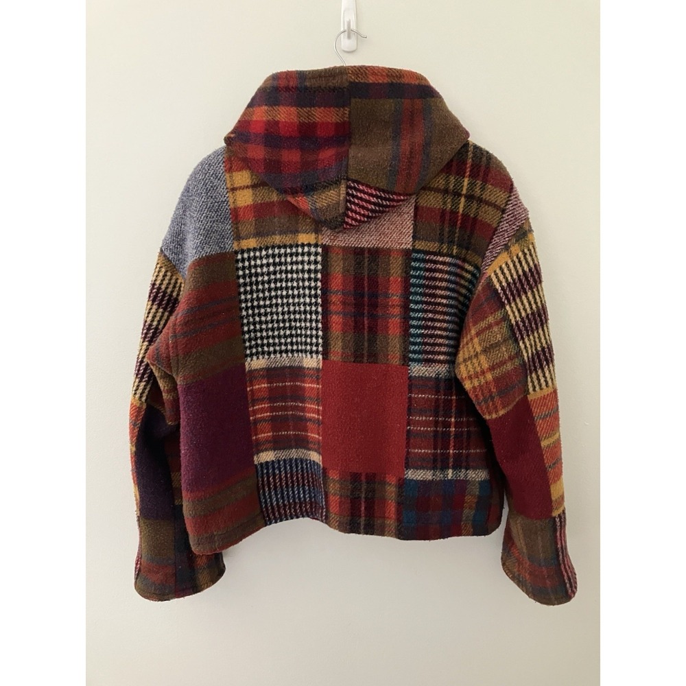 The Limited Plaid Patchwork Wool Blend Coat Size Medium Traditional Classic - Picture 3 of 8
